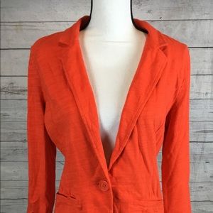 Caslon Size M Women's Pink Long Sleeve Knit Blazer
